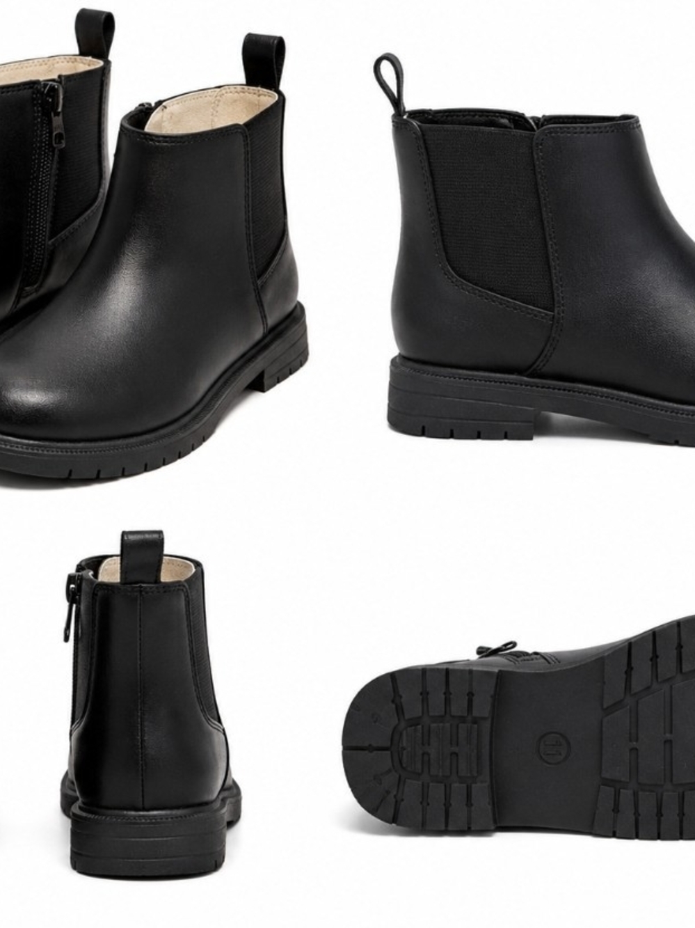 Cat & Jack Girls' Black Chelsea Ankle Boots